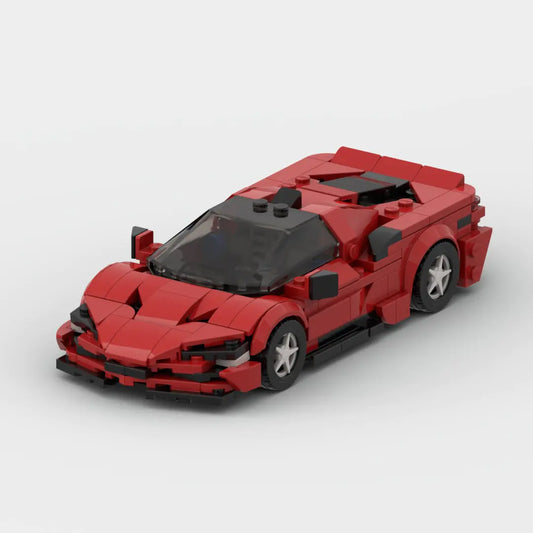 Sports Car Racing Model - Buildable Brick Set Car